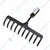 Global Nature Agro 10 Tine Garden Rake With Handle, 10 Inch Blade, Metal Manual Rake For Home, Farming & Gardening