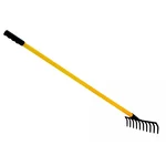 Global Nature Agro 10 Tine Garden Rake With Handle, 10 Inch Blade, Metal Manual Rake For Home, Farming & Gardening
