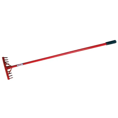 Heavy Duty Steel 4 Feet Long Handle Garden Hand Rake With 4 Inch Ten Long Pin Used For Gardening Purpose