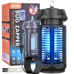 Gigawatts 20W Insect Trap, Powerful UV Light, 80 sq.m Coverage Area For Home, Backyard, Kitchen & Camping