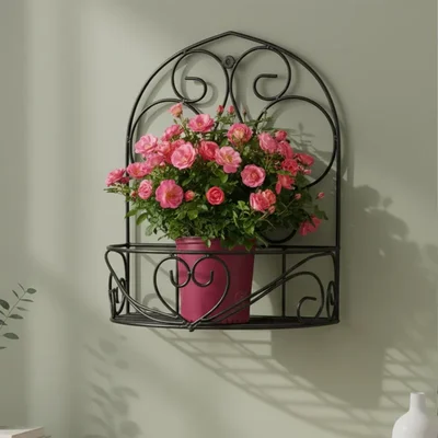 Heavy Duty Plant Stand, Wall Mounted Hanging Plant Shelf For Home, Office, Garden & Balcony Decoration(Model-B0F53HPJGQ)