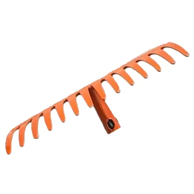 Wide and Durable 14-Teeth Garden Rake Head - Versatile Yard Tool for Soil, Leaf, & Mulch Raking