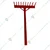 Heavy Duty 10 Pin Iron Garden Rake with 4 Feet Handle for Quick Clean Up of Lawn and Breaking Of Soil