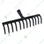 Falcon FGR-12, 12-Teeth Premium Garden Rake Without Handle, for Loosening Soil, Gathering Leaf, Leveling Land