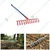 Heavy Duty Steel 12-Teeth Garden Rake with Steel Handle for Gardening, Hand Cultivator, Trowel, Garden Fork
