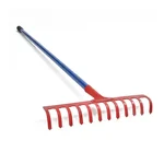 Heavy Duty Steel 12-Teeth Garden Rake with Steel Handle for Gardening, Hand Cultivator, Trowel, Garden Fork
