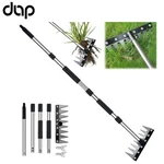 DAP 8 Teeth Garden Rake with 1.2M Telescopic Handle For Soil Loosening, Weed Removal & Lawn Cleaning Tool