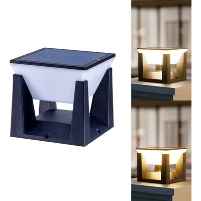 Gramstrong 5v, Waterproof Black Solar LED Light, Post Light, Outdoor Waterproof Light, Automatic Energy Saving ABS Lamp