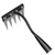 REDBUILD 5-Tine Garden Rake/ Carbon Steel Blade for Soil Loosening, Lawn Cleaning, Weeding & Agricultural Use