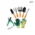 Jaiveer 7 Garden Tools Set - Transplanter, Trowel, Cultivator, Garden Fork , Weeder , Pruning shears and a Pair of Gloves