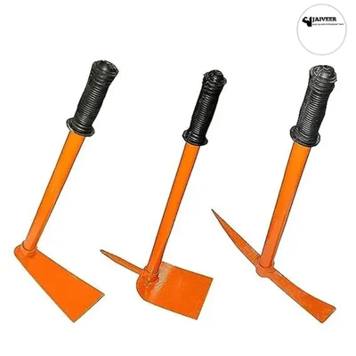 Jaiveer Garden Tools Set of a Tiller, Hoe and a Cultivating Hoe | Used for Effective Gardening