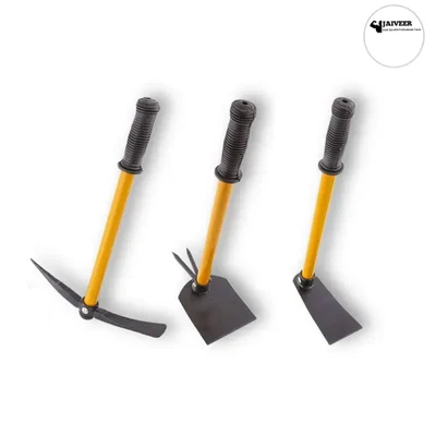 Jaiveer Garden Tools Set of a Tiller, Hoe and a Pronged Hoe | Used for Effective Gardening