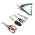 AGT Garden Tool Combo of Hand Cultivator, Trowel, Fork, Imported Garden Pruner and Imported Garden Scissor (Pack of 5)