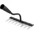 Red Build Heavy Duty Iron 8 Teeth Carbon Steel Garden Weeding Rake for Lawn Care