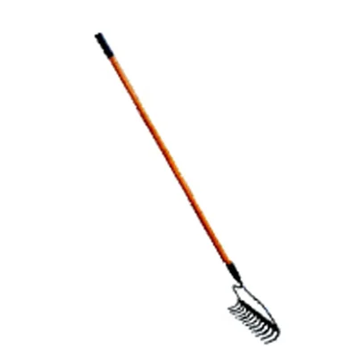 Global Nature Agro 12 Tine Garden Rake With Handle, 12 Inch Blade, Metal Manual Rake For Home, Farming & Gardening