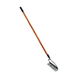 Global Nature Agro 12 Tine Garden Rake With Handle, 12 Inch Blade, Metal Manual Rake For Home, Farming & Gardening