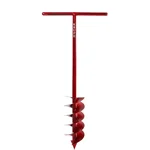 KRUFE Heavy Duty Dual Blade Auger, 6 Inch Spiral Hole Digger Used for Soil Digging Purposes, Rust-Resistant Construction
