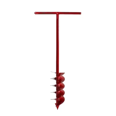 Heavy Duty Dual Blade Auger, 6 Inch Spiral Hole Digger Used for Soil Digging Purposes, Rust-Resistant Construction