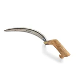 KRUFE Grass Cutting Curved Saw Heavy-Duty Steel Blade with Ergonomic Wooden Handle Ideal For Small Tree Branches