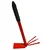 Heavy Duty Multipurpose "W" Bend 12 Inches Long Handle Three Pin Garden Hand Hoe, Strong, Durable Steel Planter Accessories