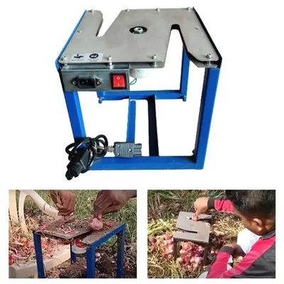 Sakha Agro Onion & Garlic Root and Leaf Cutting Machine with 12V Battery