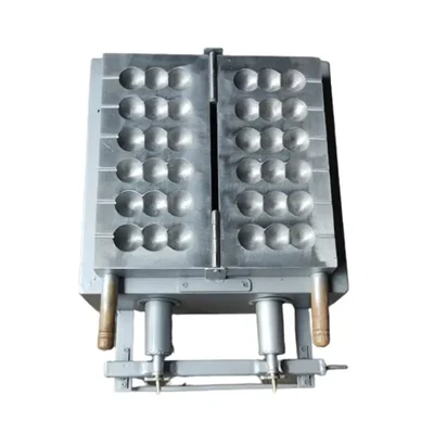 Commercial Gas Operated Waffle Ball Maker Machine With 6 Skewers