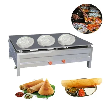 Commercial 18 x 36 Inch Gas Operated SS Dosa Bhatti Machine