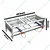 Double Burner 14x40x10 inch SS Gas Bhatti with Deluxe Bottom Burner for Commercial Use