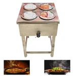 Commercial 4 Pot Electric and Gas Operated Bain Marie for Buffet Purposes, 2kW