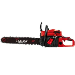 YURI Professional 62-cc Petrol Chainsaw with 22 inch Guide Bar | Ideal for Cutting Tree and Firewood | GCS-YR-6200