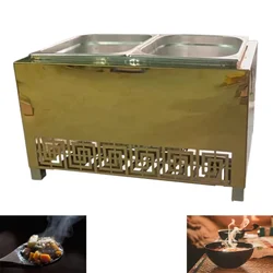 Stainless Steel Gas Operated 2 Pot Bain Marie, 10 ltr Capacity