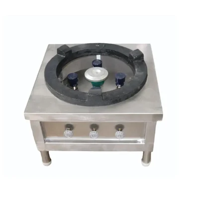 Stainless Steel 36 X 36 X 24 inch Biryani Gas Operated Dum Bhatti with 5 Burners for Hotel and Catering Service