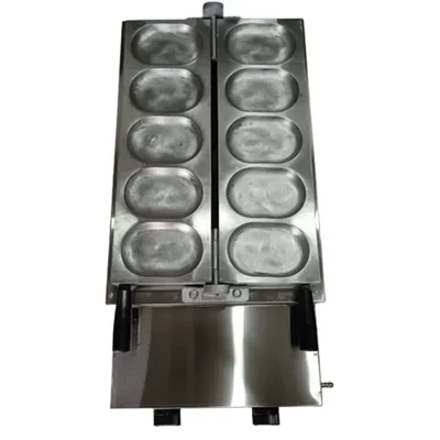 Stainless Steel Gas Operated 5 Egg Bread/Burger Maker Machine