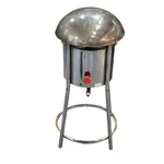 SS 20X34 inch 3 Stand Romali Roti Bhatti with Outer Ignition and 16 inch MS Kadai, Gas Operated