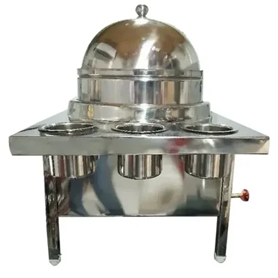 Commercial SS Gas Operated Sweet Corn Making Machine, 5 Kg Capacity with 6 Masala Pot