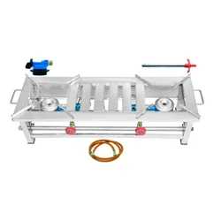 12x30x10 inch Gas Bhatti with Regulator 25x3/8 Size, 5 feet Tube and 12 inch Gas Lighter for Commercial Use