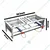 Double Burner 15x36x10 inch SS Gas Bhatti with Deluxe Bottom Burner for Commercial Use