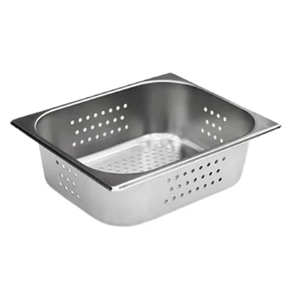 Malabar Stainless Steel Perforated Gn Pan 6mm Hole Pan, Perforated Gastronorm Pan (1/2 100mm)