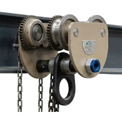 Srujan Heavy Duty Geared Travelling Trolley with 3 meter Chain(Capacity-1 Ton)