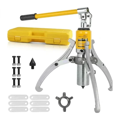 Premium Quality 5 Ton Hydraulic Gear Puller 3-in-1 Integrated Pump 360-Degree Swivel Head Bearing Wheel Hub Removal Tool