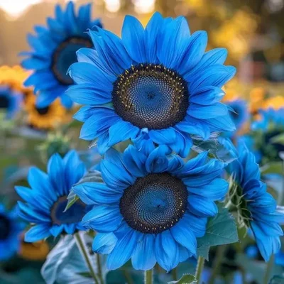 Gebdinsh Blue Sunflower Flowering Seeds for Home & Gardening