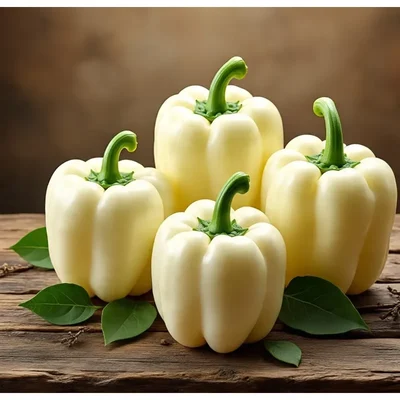 Gebdinsh White Bell Pepper/Capsicum Vegetables Seeds For Home Gardening