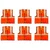 Premium Quality 1 Inch Reflective Tape Safety Jacket(Color-Orange,Pack-6 Pcs)