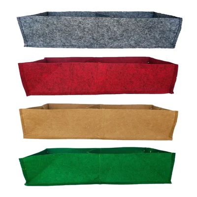 Gardeco 4 pieces 400 GSM 24 x 12 x 6 inch Environment Friendly Geo Fabric Multicolor Grow Bag for Garden, Nursery