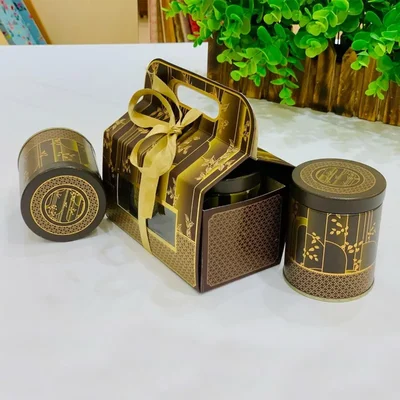 Gift Hamper Dry Fruit Box with 3 Tin Jars for Diwali, Birthdays, Anniversary, or Any Occasion