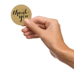 1155 Pcs, Premium Golden Thank You Adhesive Stickers for Gift, Parcel Packaging