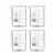 Pack of 4 Pcs 250 ml Borosilicate 3.3 Glass Beaker With Graduation Marks