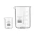 SBT Borosilicate 3.3 Glass Beaker 10 ml and 50 ml with Graduation Marks, Set of 2 Beakers for chemistry laboratory
