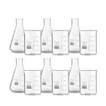 SBT 12pcs 100 ml Borosilicate 3.3 Glass Beaker and Conical Flask with Graduation Marks