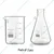 SBT 2pcs 100 ml Borosilicate 3.3 Glass Beaker and Conical Flask with Graduation Marks